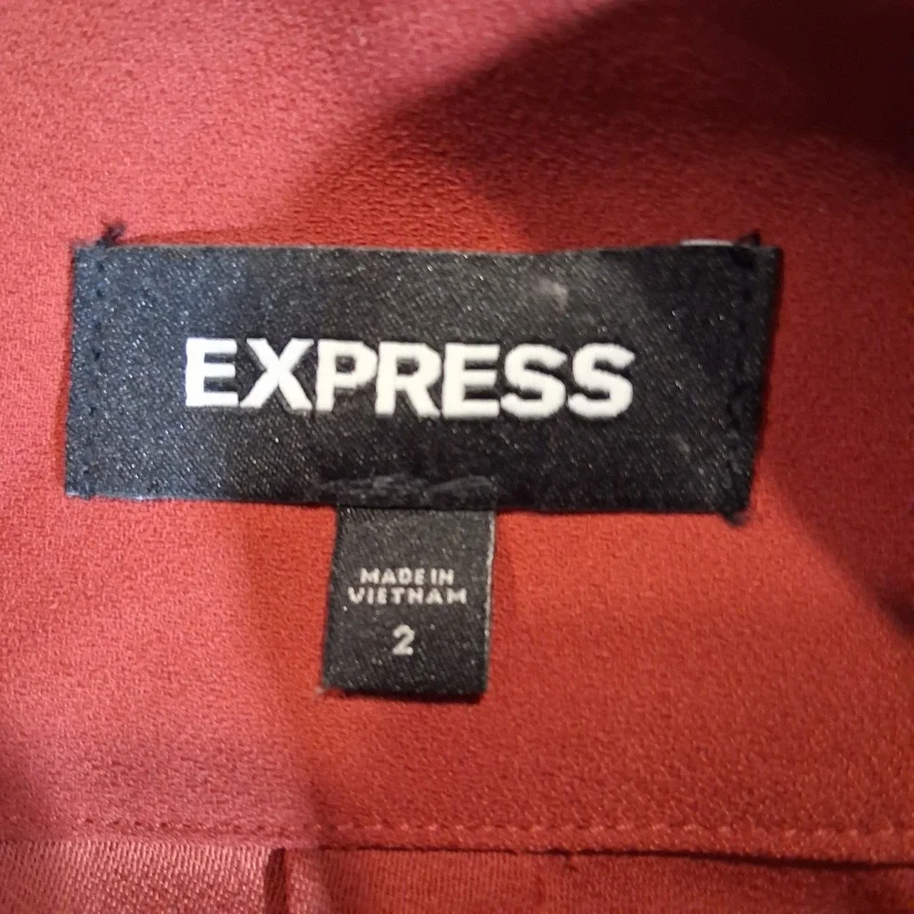 Express Womens‎ Rust Orange Front Slit Midi Pencil Skirt Size 2 007738915